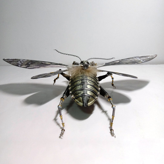 steampunk mechanical metal moth acherontia lachesis 3d bug assembled model kits