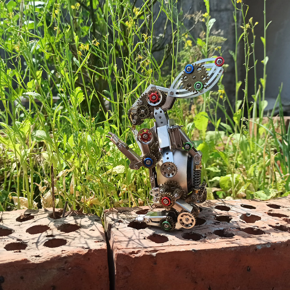 steampunk metal bunny model diy kits with speaker - steampunk-metal ...