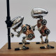 steampunk metal marriage proposal robot table lamp handmade model crafts