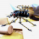 steampunk metal red-eye small scarab bug insect sculptures model kits