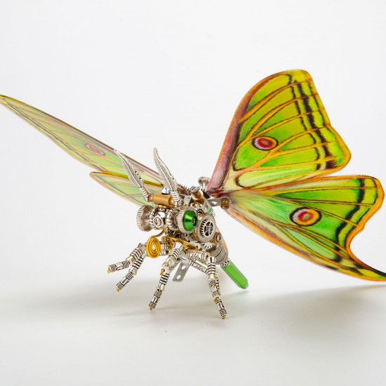 steampunk metal spanish moon moth 3d model puzzle kits