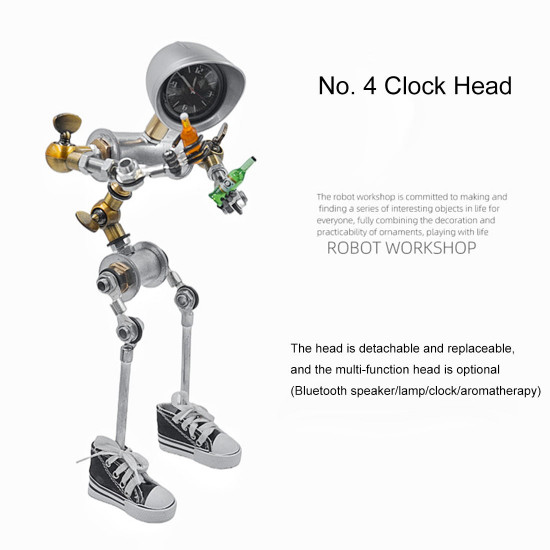 steampunk no.4 clock robot head