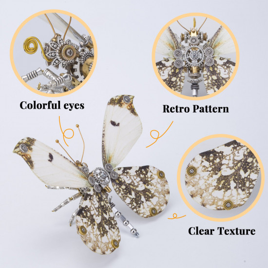 steampunk owl butterfly 3d diy kits caligo eurilochus 150pcs+