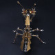 steampunk golden praying mantis bug metal model diy kits for him