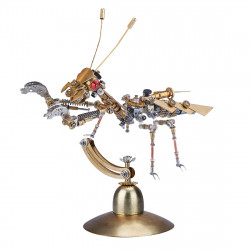 steampunk golden praying mantis bug metal model diy kits for him