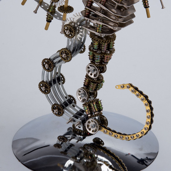 steampunk seahorse with love night lamp diy metal model kits