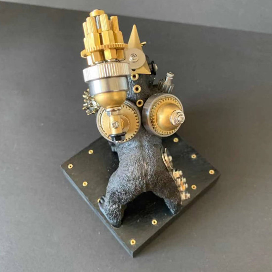 steampunk style metal orangutan king animal model 3d assembled crafts