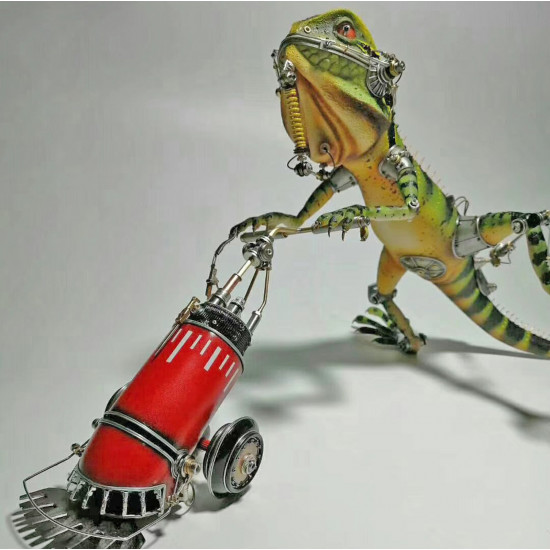 steampunk weeding lizard animals 3d metal sculpture  assembled model