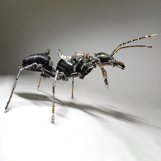 steampunk worker ant with saddle 3d metal model kits assembled insect sculpture  assembly