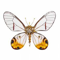 steampunk yellow-white butterfly 3d metal puzzle diy kits