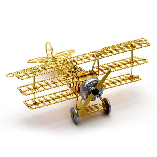 stratostudio b16001 micro wing series 1/160 diy 3d metal assembly biplane model creative toy