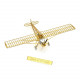 stratostudio b16001 micro wing series 1/160 diy 3d metal assembly biplane model creative toy