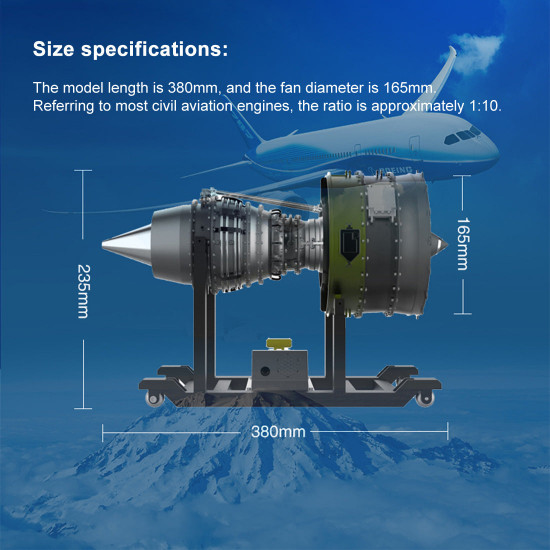 teching 1/10 dual-spool turbofan engine model kits that runs mechanical 1000+pcs