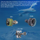 teching 1/10 dual-spool turbofan engine model kits that runs mechanical 1000+pcs