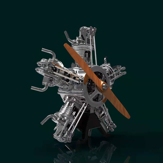 teching 1/6 scale model metal radial engine build project 250+pcs assembly