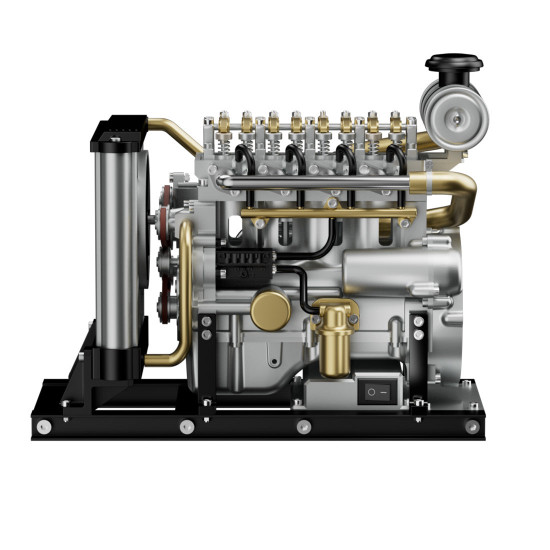 teching 300+pcs build an ohv inline four-cylinder diesel engine model that runs