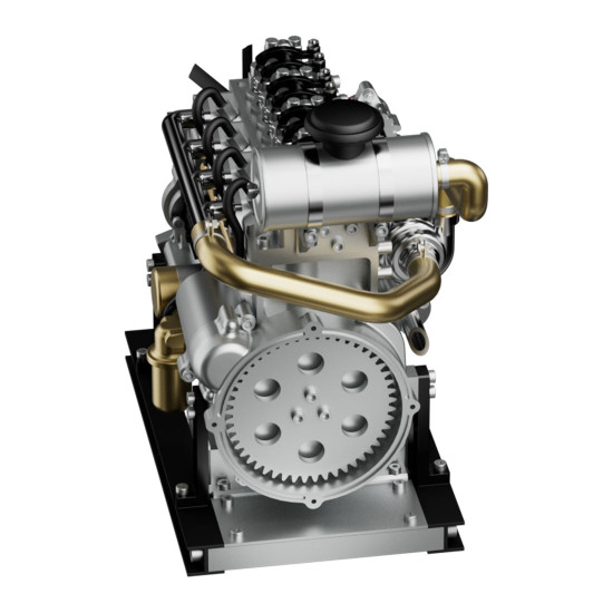 teching 300+pcs build an ohv inline four-cylinder diesel engine model that runs