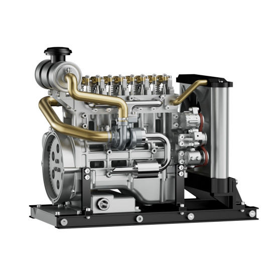 teching 300+pcs build an ohv inline four-cylinder diesel engine model that runs