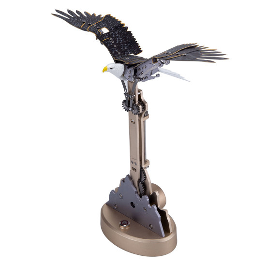 teching bald eagle automaton kits model building kit diy mechanical 3d metal puzzles