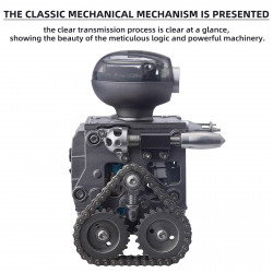 teching diy mechanical bluetooth speaker rc tracked metal robot model kit
