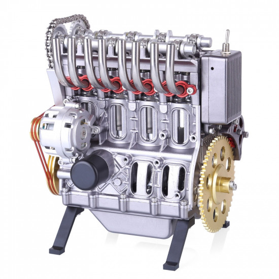 teching dm13-l4-t inline 4 cylinder car engine l4 diy assembly metal model