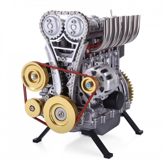 teching dm13-l4-t inline 4 cylinder car engine l4 diy assembly metal model