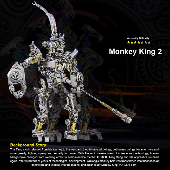 the monkey king metal transforming mech model kit wukong