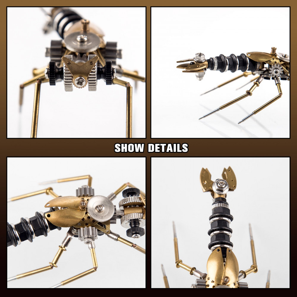 tiny steampunk insects 3d metal bugs mosquito earwigs bumblebee model ...