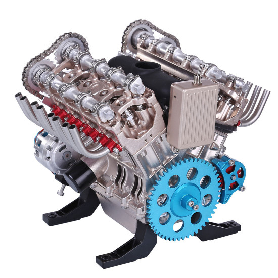 v8 engine teching 3d metal mechanical engine model science experiment boys toy 500+pcs