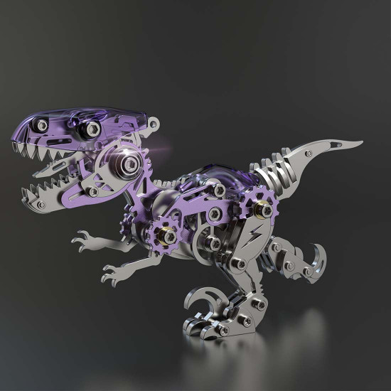 velociraptor dinosaur model kits build 3d metal puzzle toys for kids