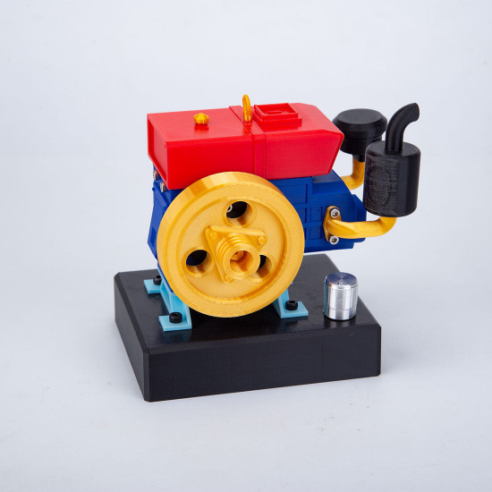 working 3d-printed car engine model kits 4 stroke diesel engine